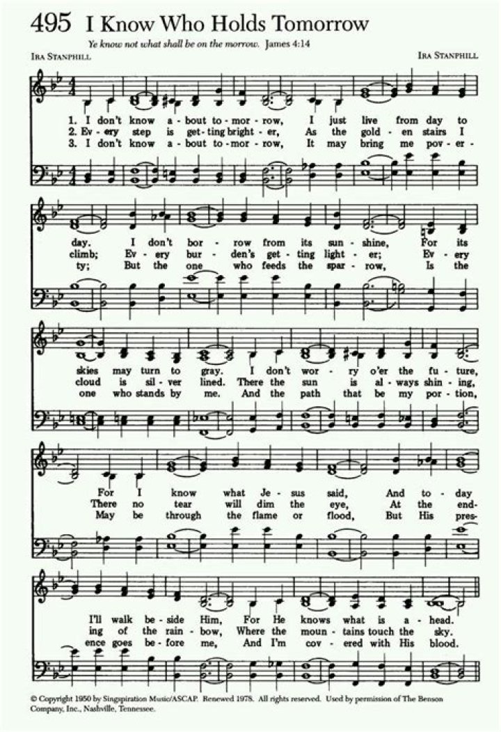 I Know Who Holds Tomorrow Lyrics: A Journey Of Faith And Assurance