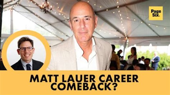 Matt Lauer 2024: A Comeback Or A New Chapter?